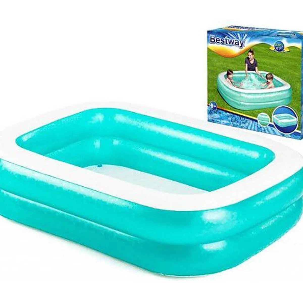 BESTWAY - Piscina inflable Rectangular 201x150x51 x cm- Bestway