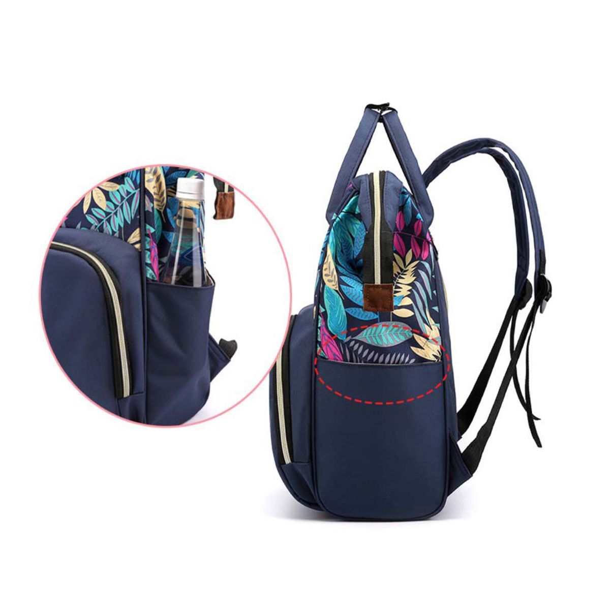 GENERICO - Mochila Pañalera Bolso De Maternidad Color Negro