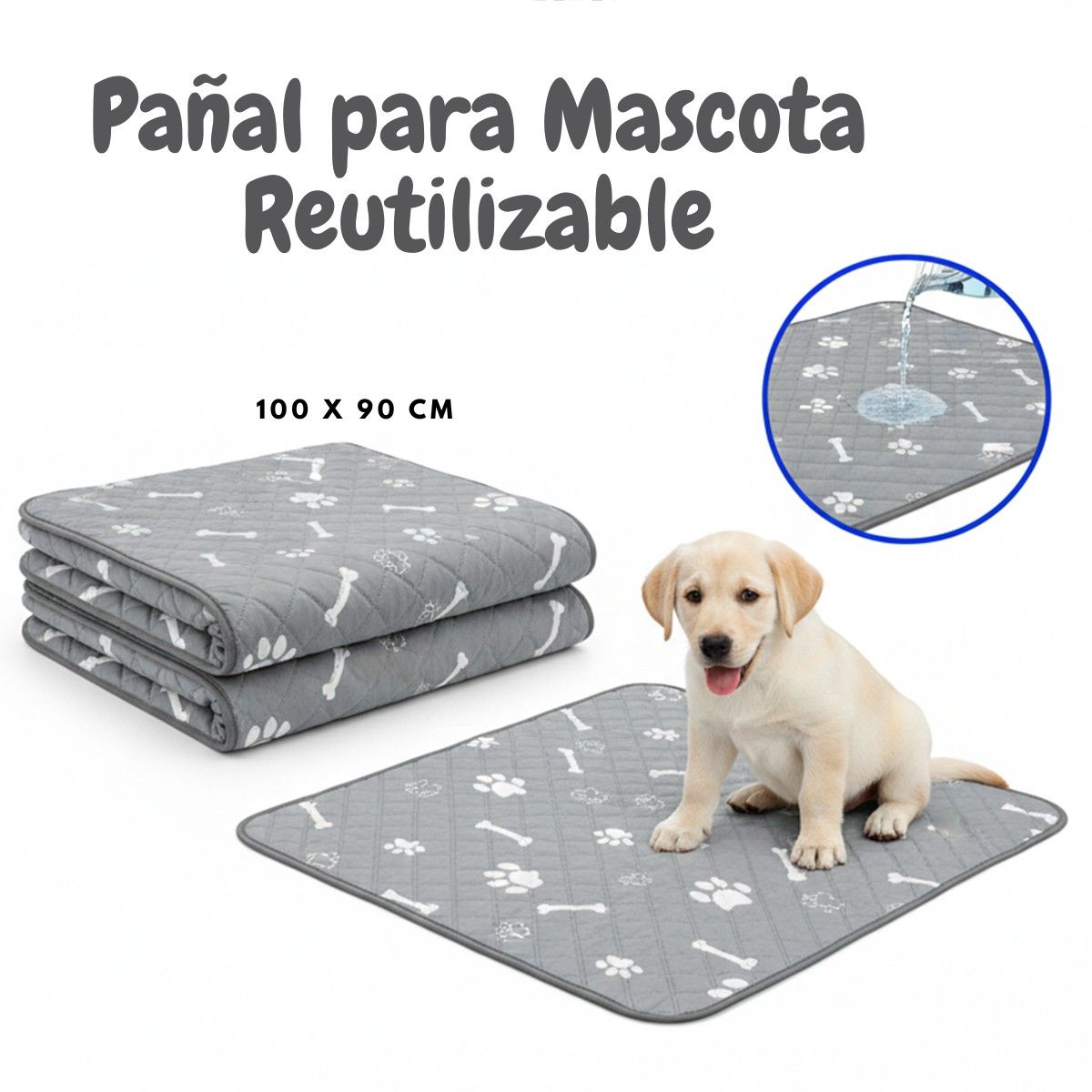 GENERICO - Pañal para Perro Absorvente Reutilizable Grande