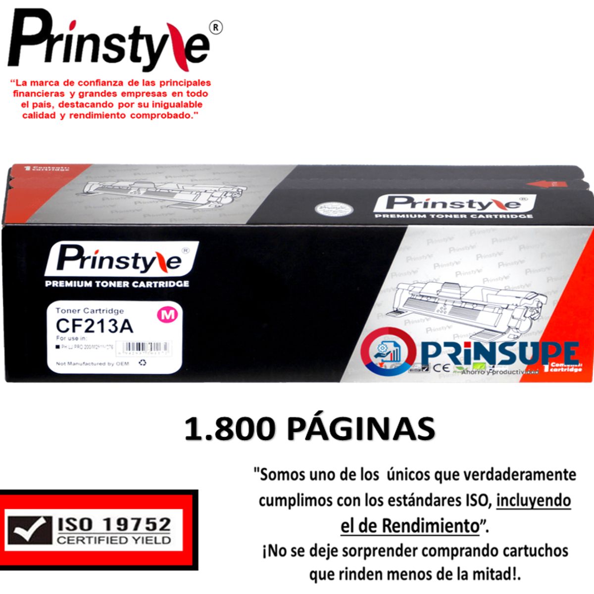 PRINSTYLE - TONER PRINSTYLE 131A CF213A MAGENTA 1.800PÁG. ISO DE RENDIMIENTO 19752
