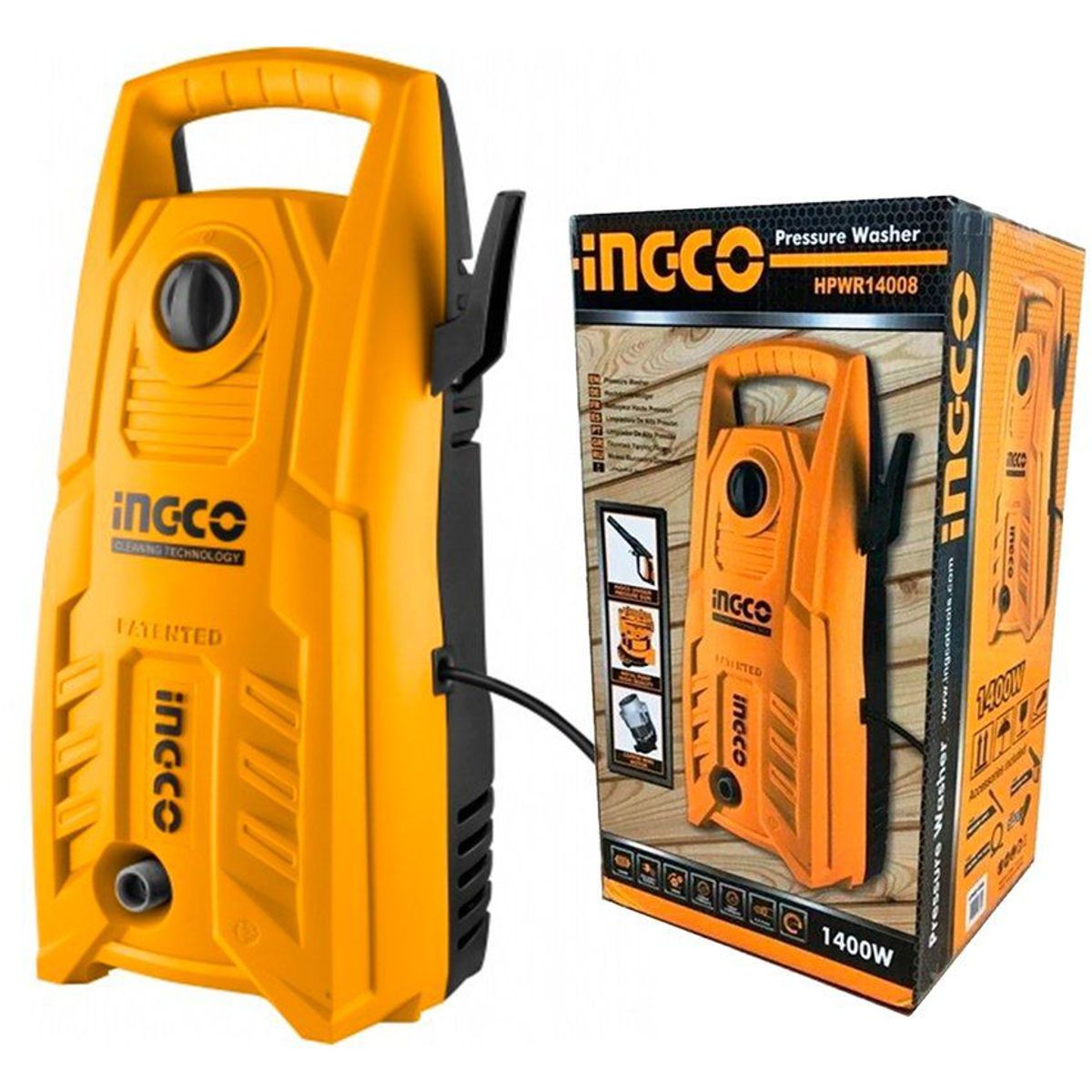 INGCO TOOLS - Hidrolavadora ingco 1400w alta presión carros y camiones