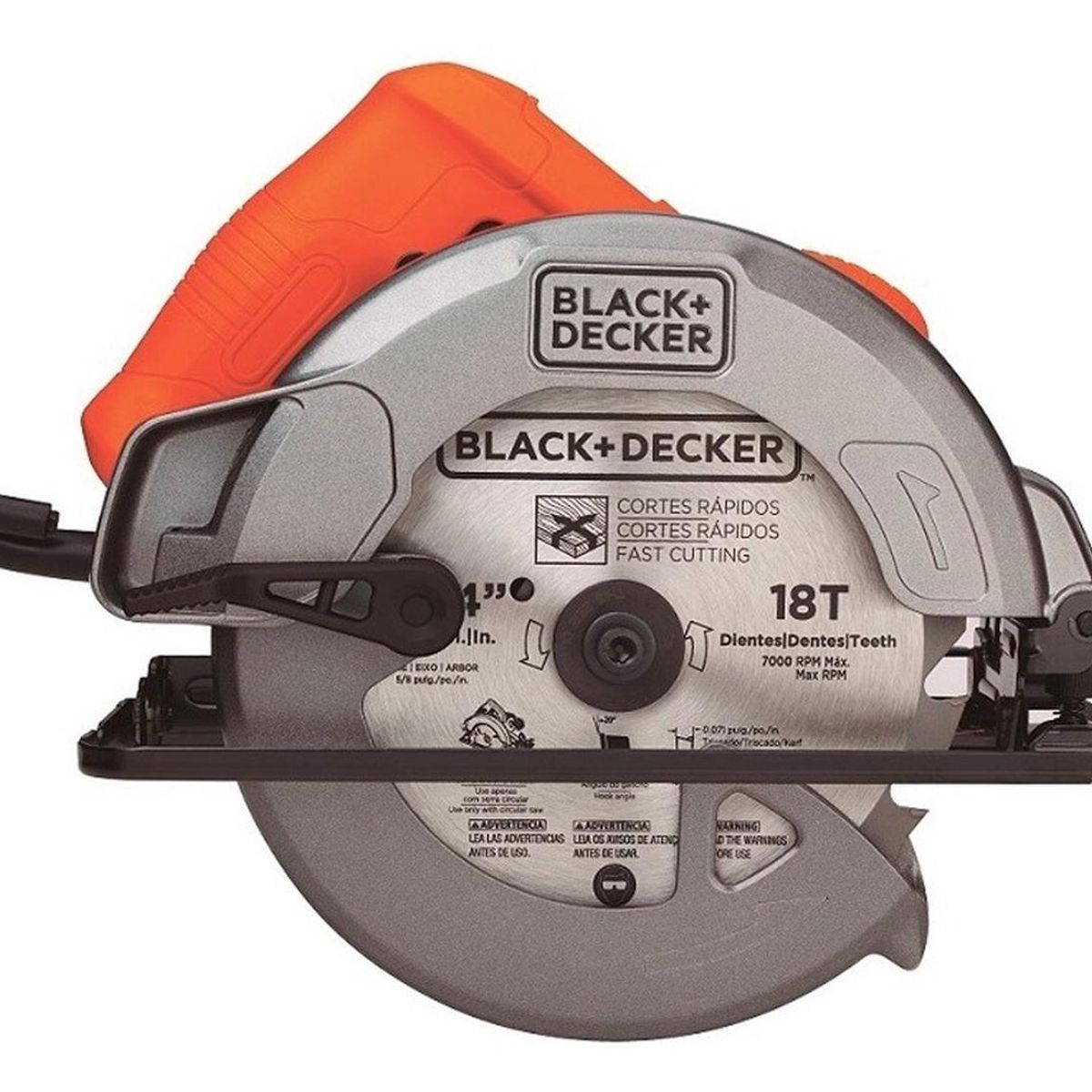 BLACK+DECKER - Sierra circular Black & Decker cs1004-b2  7 1/4" 1400w + disco