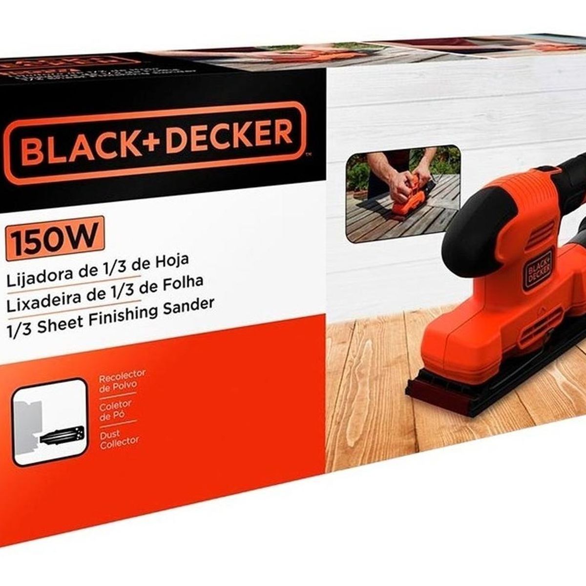 BLACK+DECKER - Lijadora Orbital Black Decker BEW220-B2  1/3" 150W