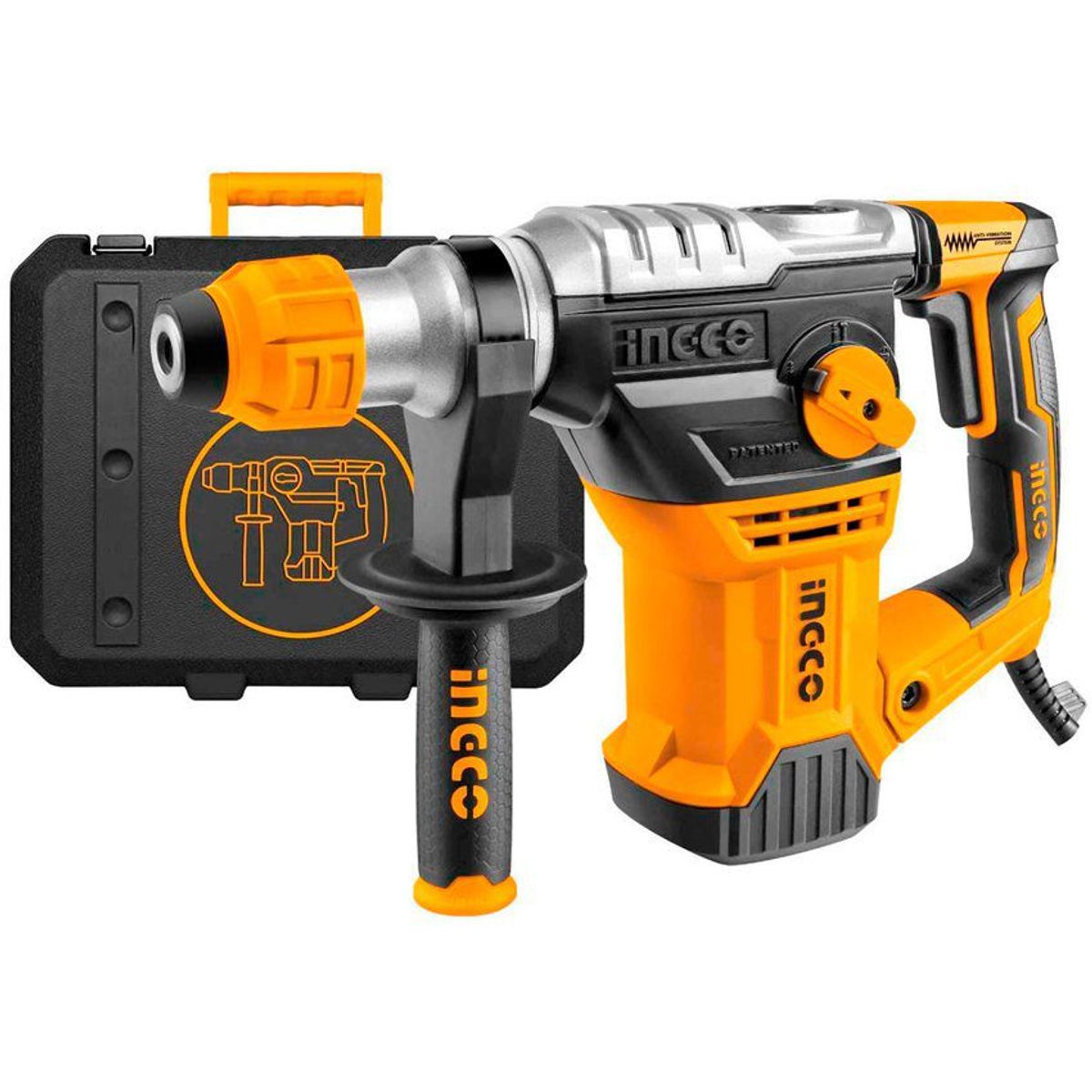 INGCO TOOLS - Rotomartillo SDS Plus Ingco RH150068 1500W 5.5J 5Kg + Maleta