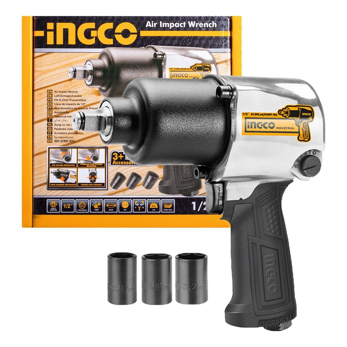 INGCO TOOLS - Pistola de impacto neumática ingco aiw12562