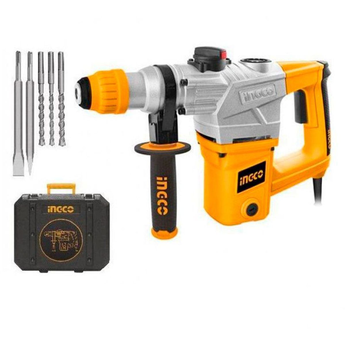 INGCO TOOLS - Rotomartillo SDS Plus Ingco RH12008 1250W 5J 16Kg + Maleta