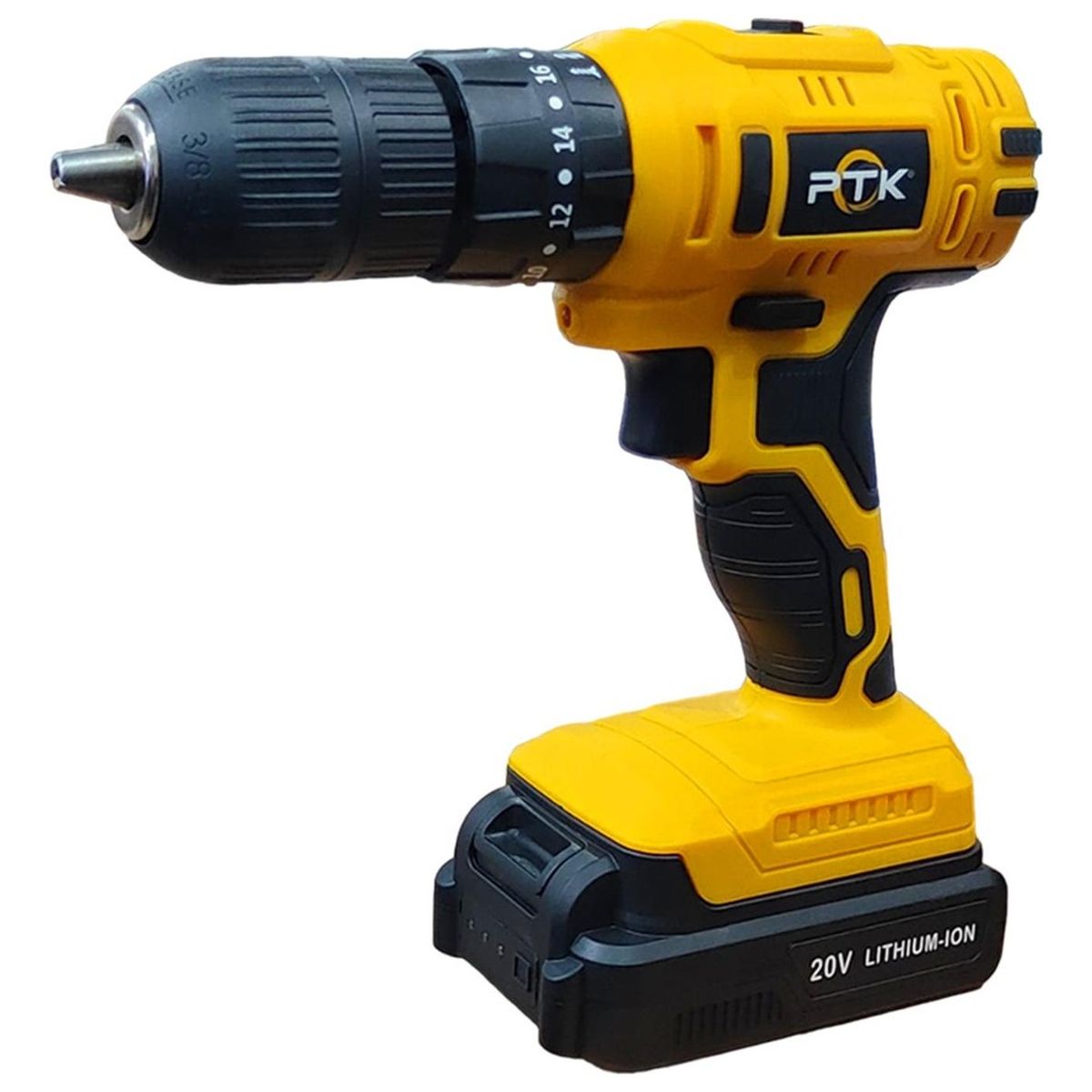 PTK - Taladro Atornillador Percutor PTK TIN-20V  1/2" 32Nm 2 x 2Ah