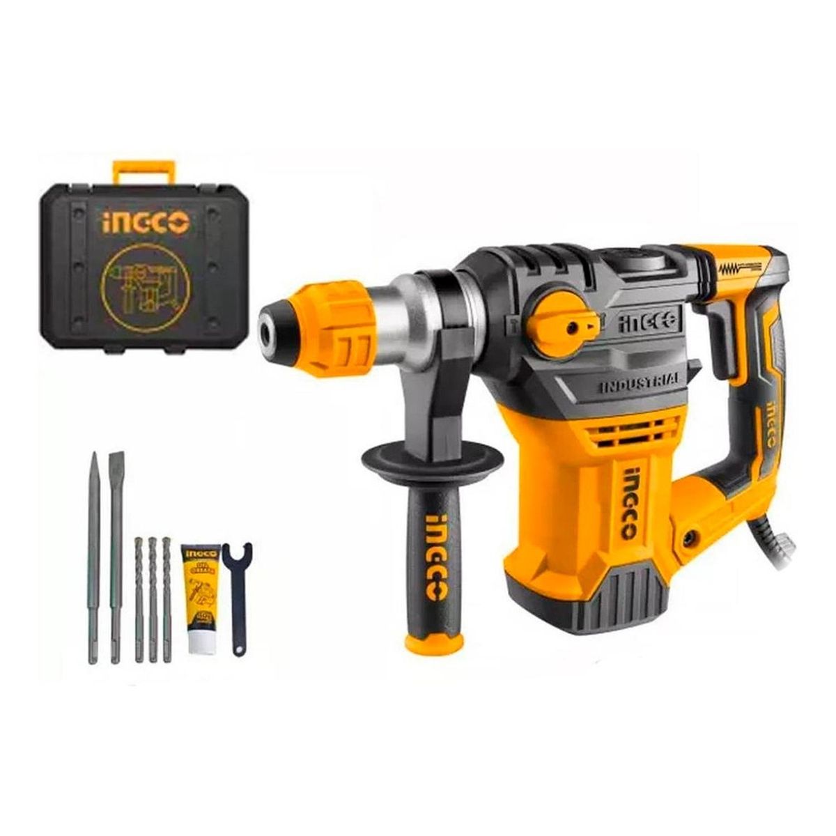 INGCO TOOLS - Rotomartillo ingco industrial 1500w + brocas + cinceles