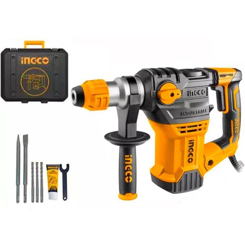 INGCO TOOLS - Rotomartillo ingco industrial 1500w + brocas + cinceles