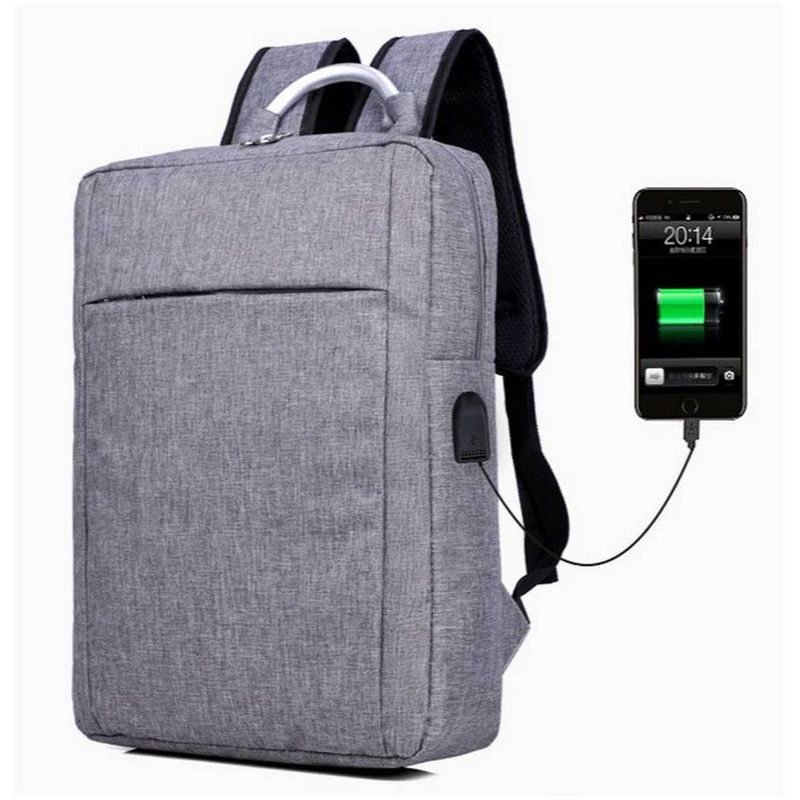 NEO DIGITAL - Mochila Impermeable Laptop Notebook USB BP20 Gris