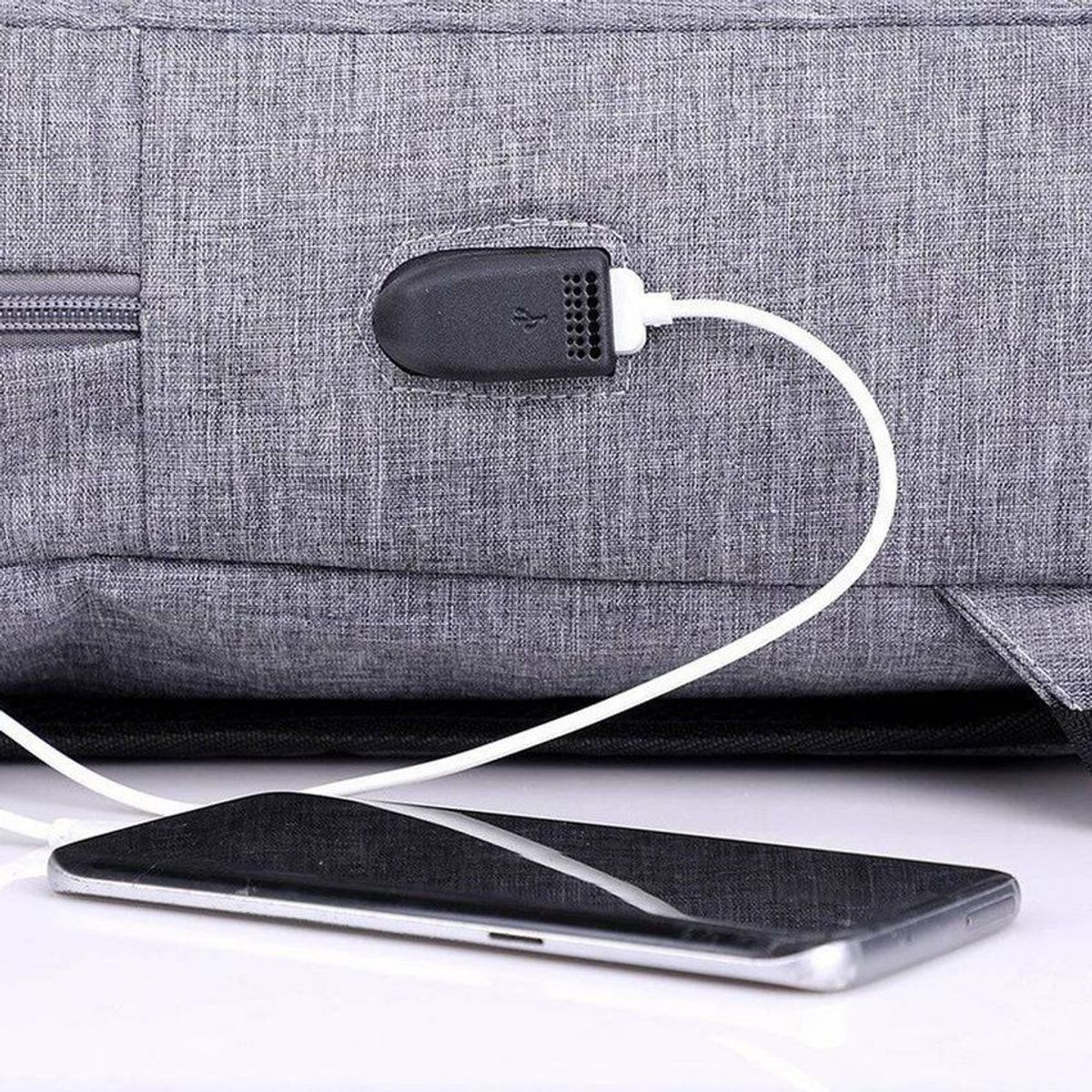 NEO DIGITAL - Mochila Impermeable Laptop Notebook USB BP20 Gris