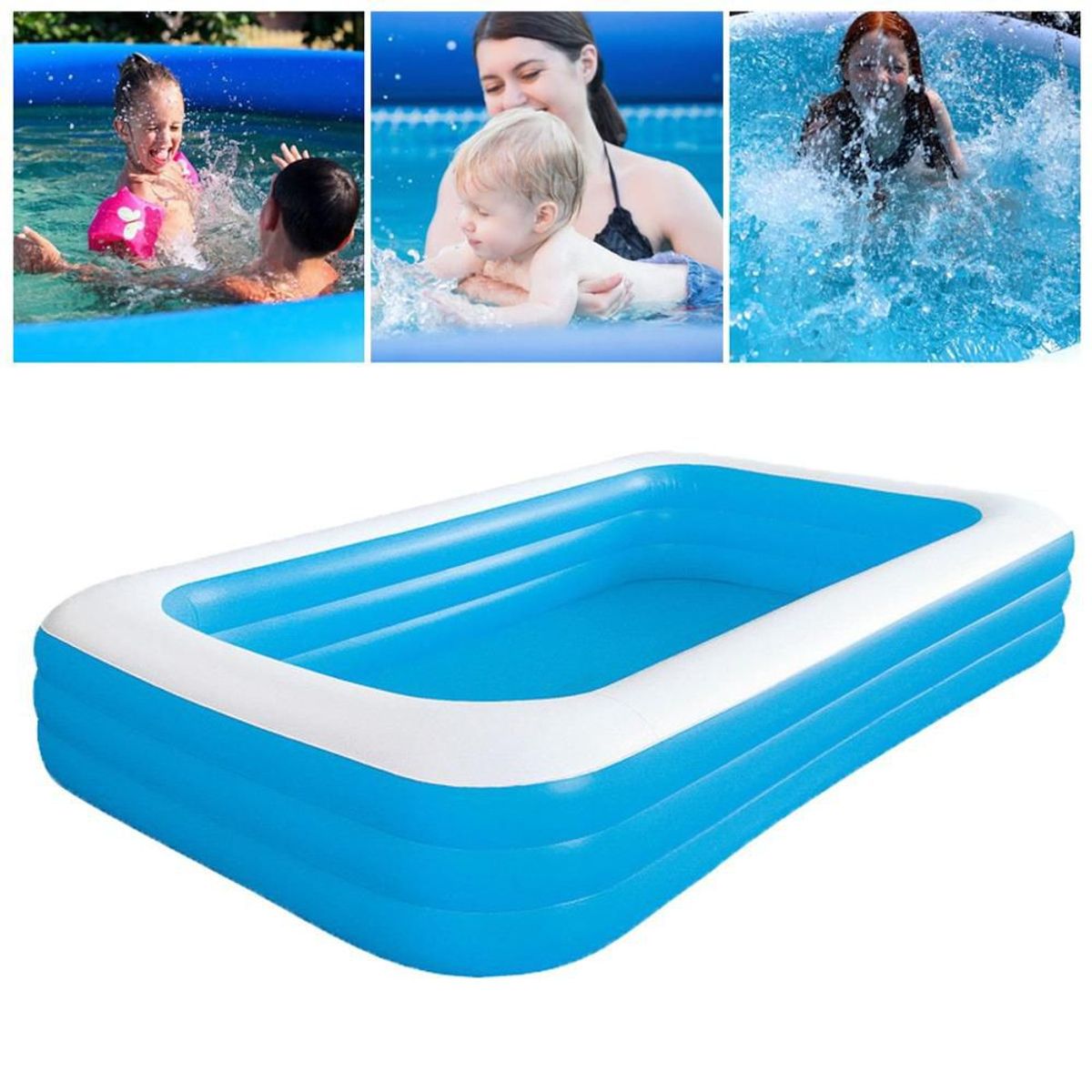 BESTWAY - Piscina Inflable Celeste 305x183x56 CM - BESTWAY