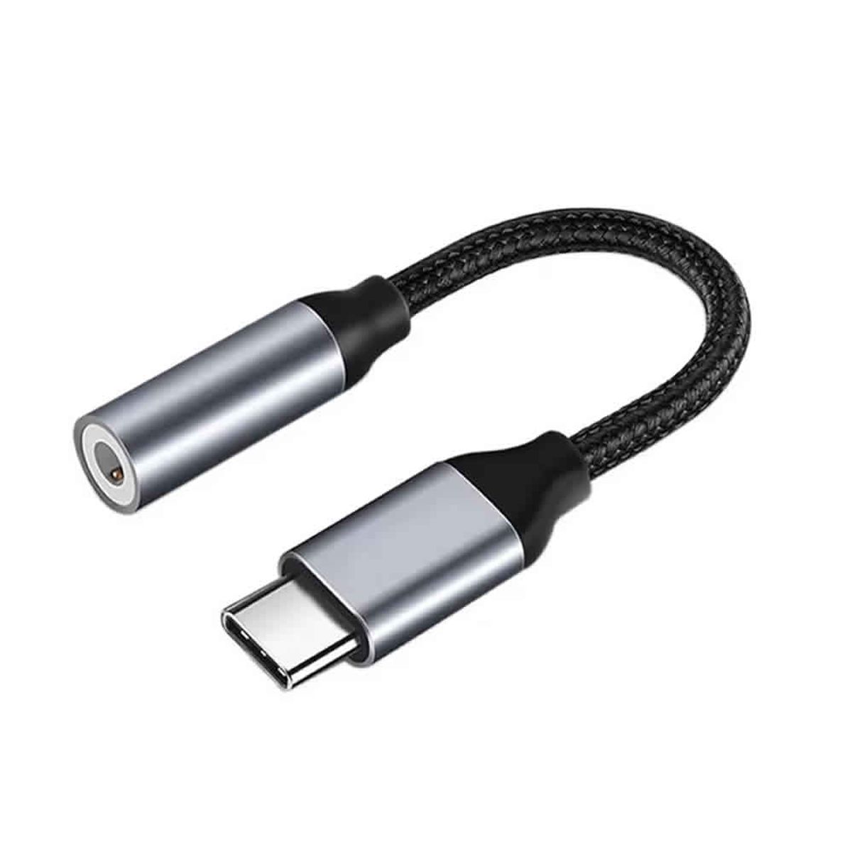 ENKORE - Nylon trenzado USB tipo C a adaptador auxiliar de 35mm tipo c