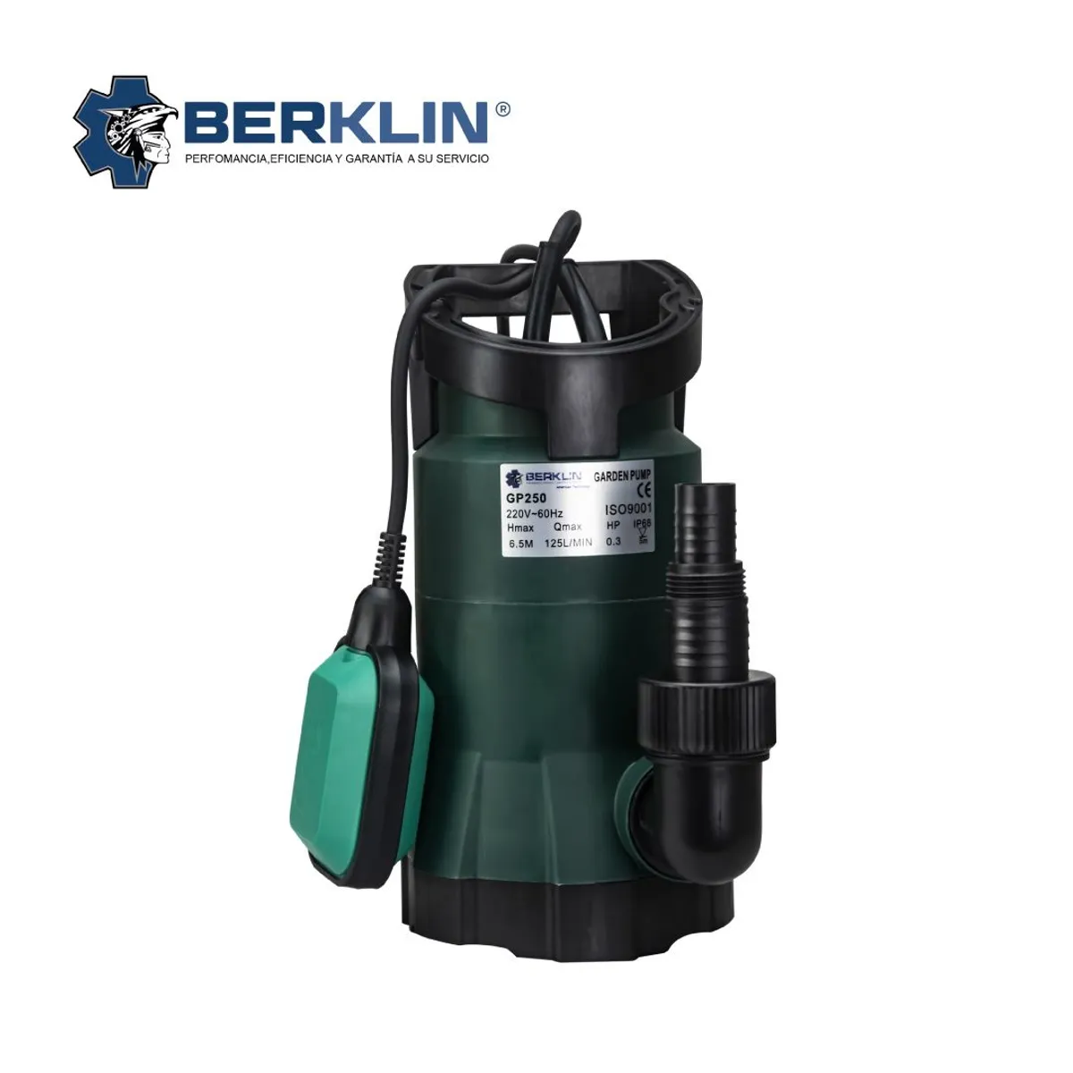 BERKLIN - BOMBA DE AGUA SUMERGIBLE PARA ACHIQUE 0.3 HP 125Lmin