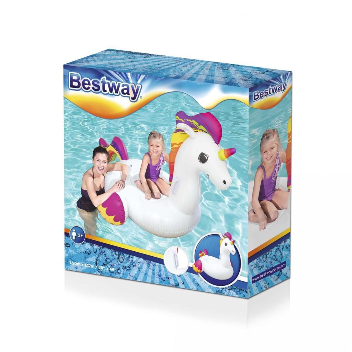 BESTWAY - Flotador inflable montable  modelo Unicornio - BESTWAY
