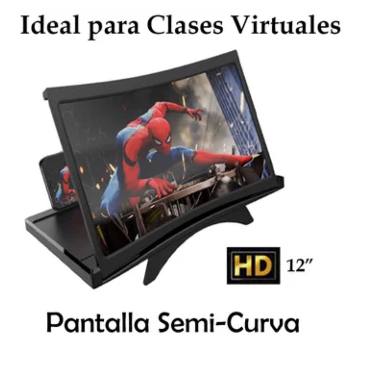 GENERICO - Amplificador de Pantalla Semicurvo para celulares 12 pulgadas