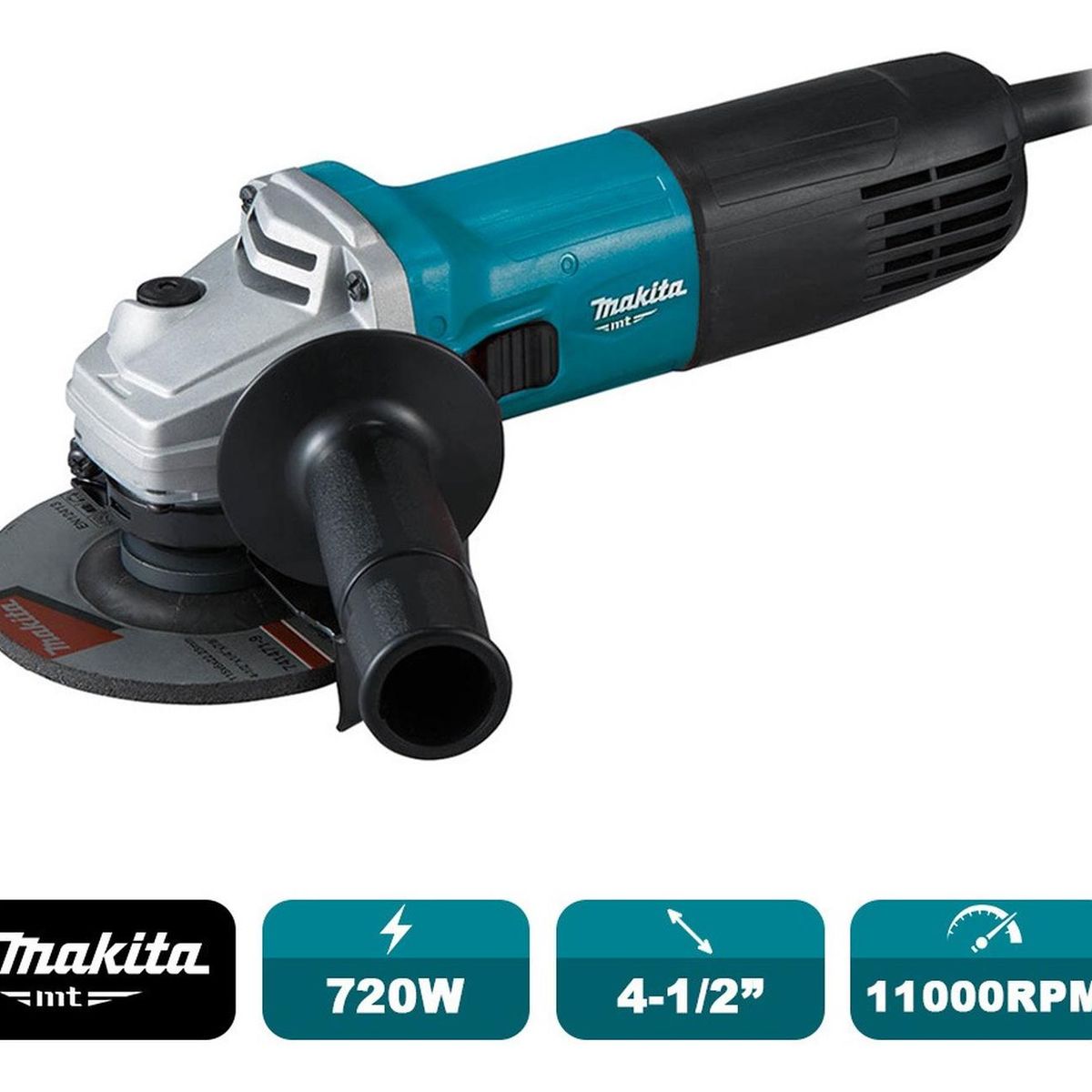 MAKITA - Esmeril Amoladora 4  1/2" M9507B 720W  11,000 Rpm Makita Mt