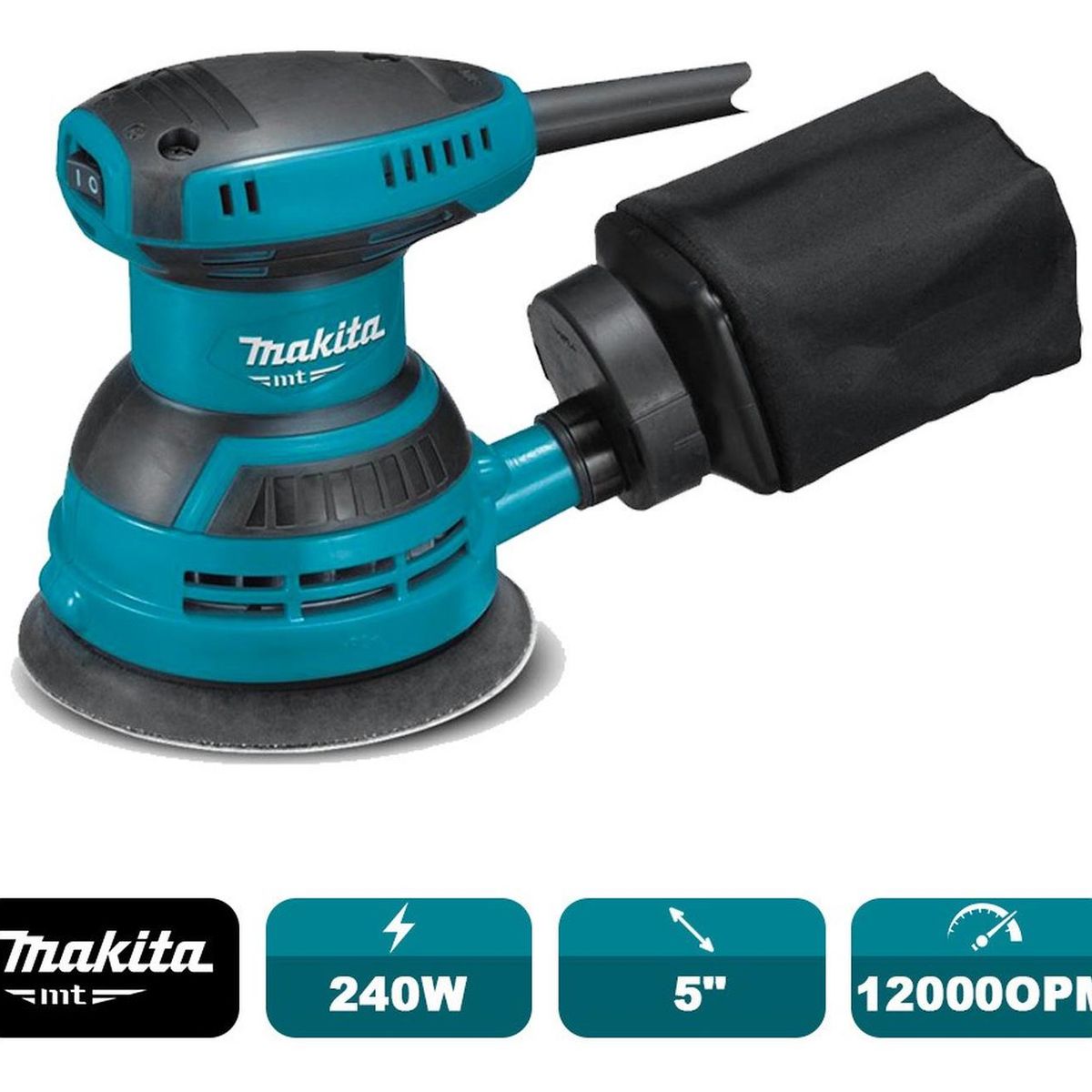 MAKITA - Lijadora Roto Orbital Makita MT M9204B  5” 240W Profesional