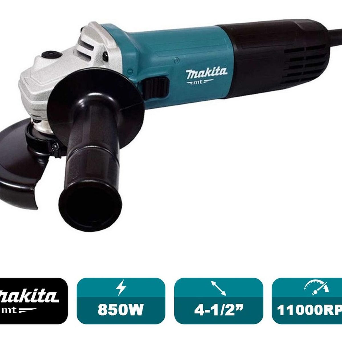 MAKITA - Amoladora Angular Makita MT M9510B 4  1/2" 850W Profesional