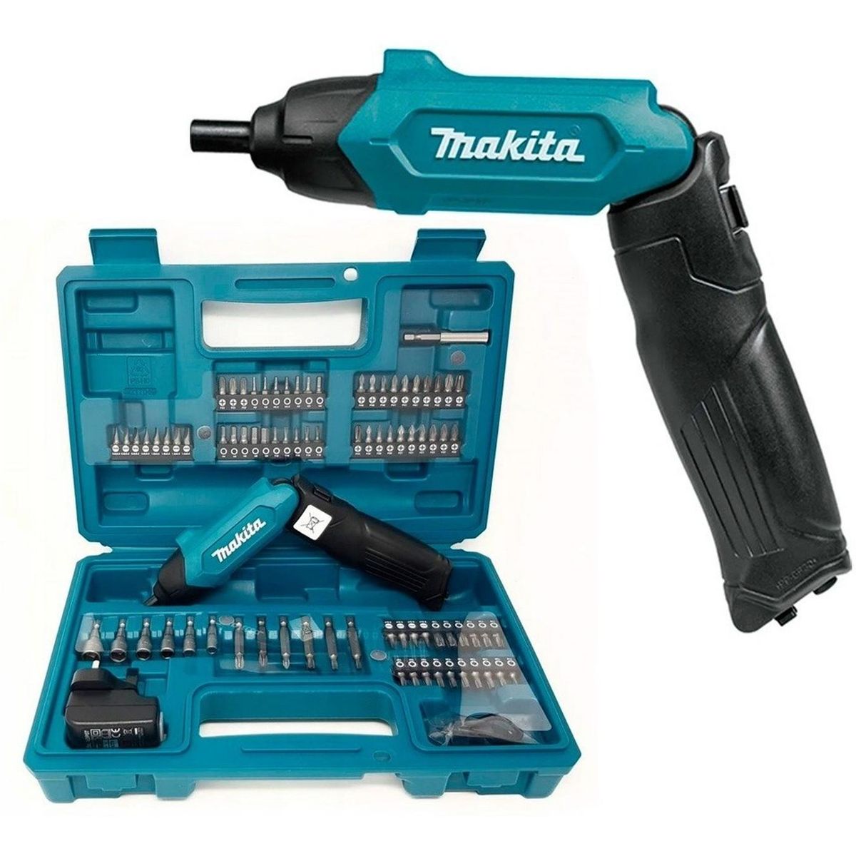MAKITA - Atornillador DF001DW Makita  3.6V 4.5Nm con Kit de Accesorios