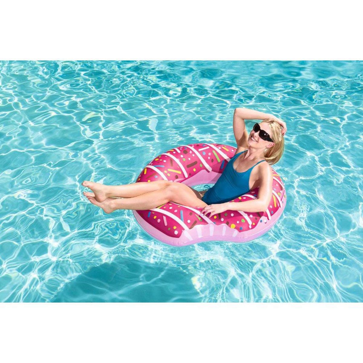 BESTWAY - Flotador de piscina didáctico modelo Dona con chispas