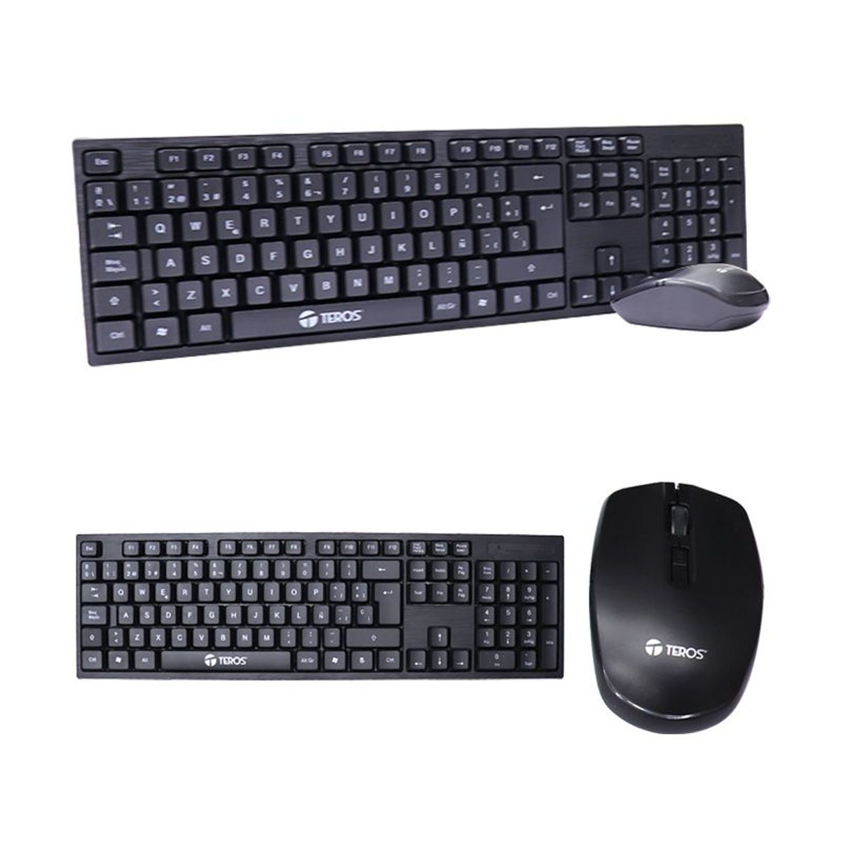 TEROS - Kit Inalámbrico Teclado y Mouse Teros TE4031 Receptor nano USB
