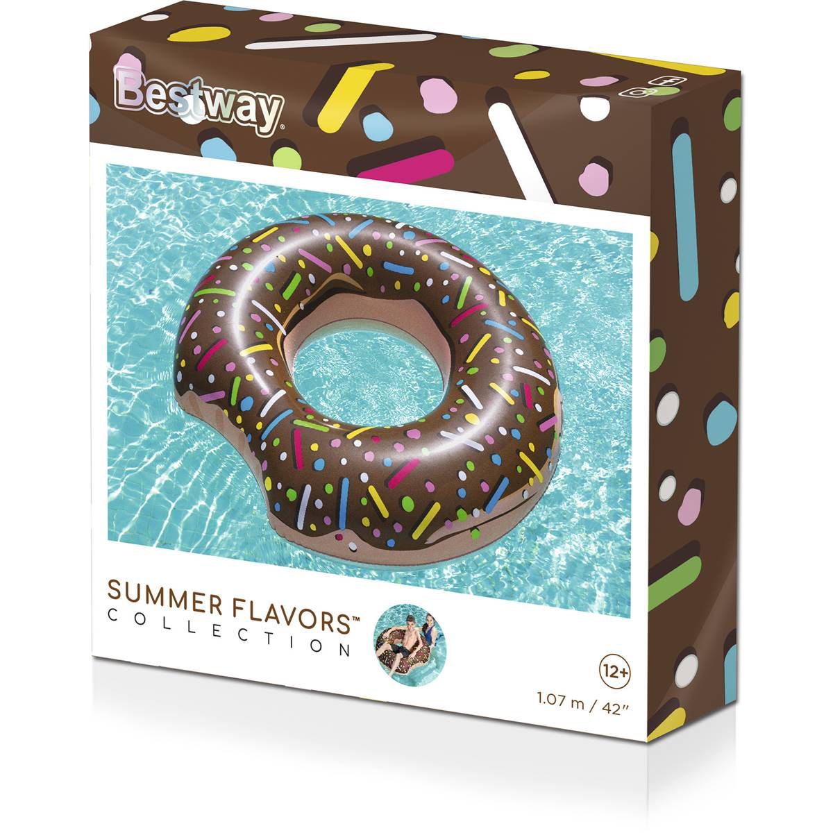 BESTWAY - Flotador de piscina didáctico modelo Dona con chispas