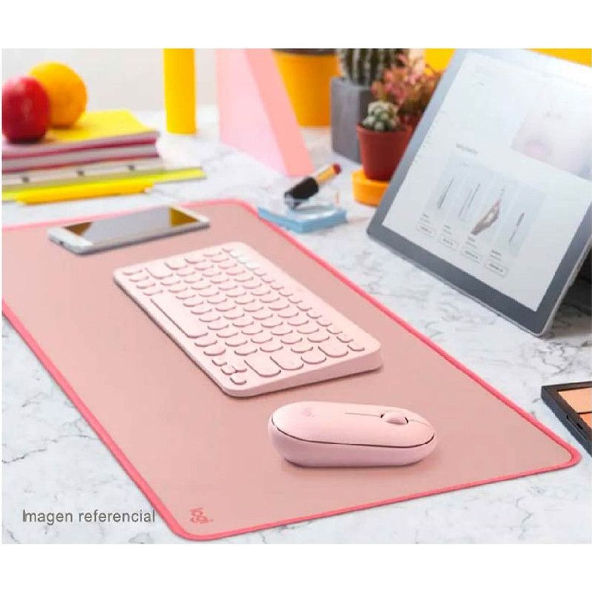 LOGITECH - Pad mouse Logitech Deskpad Anti-Salpicaduras 300x700MM Rose
