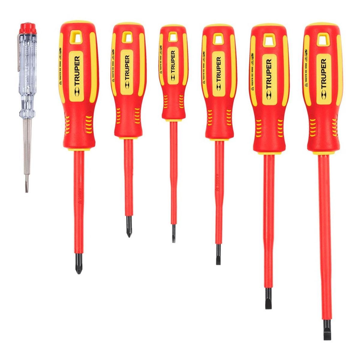 TRUPER - Juego 7 Desarmadores Dieléctricos 1000v Truper 14196
