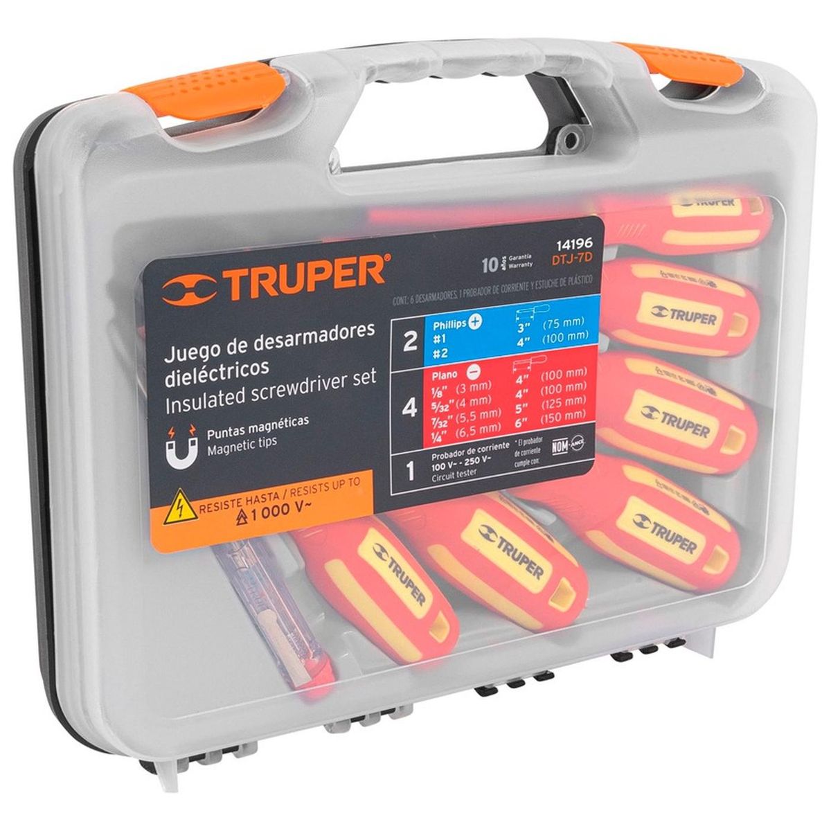 TRUPER - Juego 7 Desarmadores Dieléctricos 1000v Truper 14196