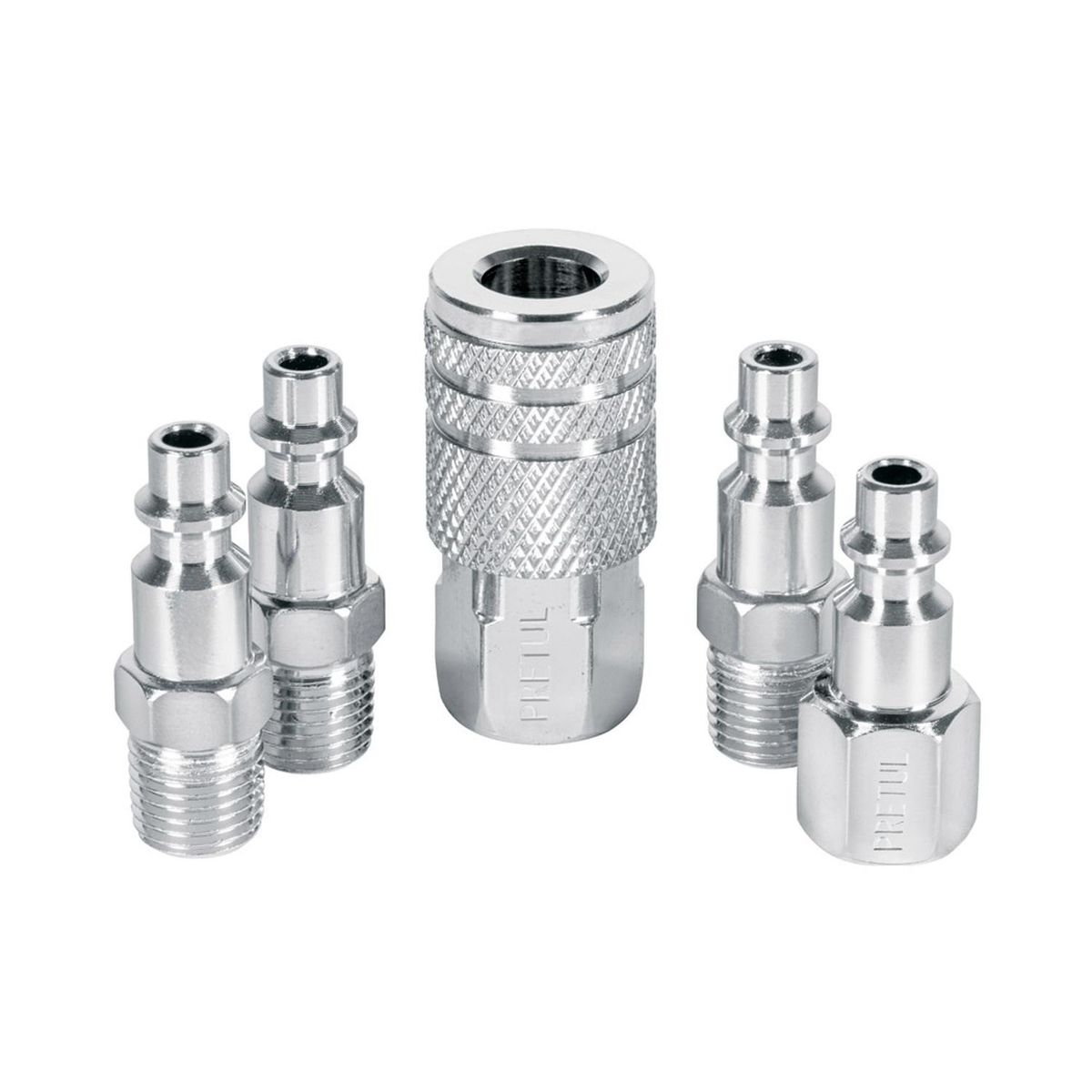 PRETUL - Juego de 1 acople y 4 conectores de 1/4"npt - 27021 pretul