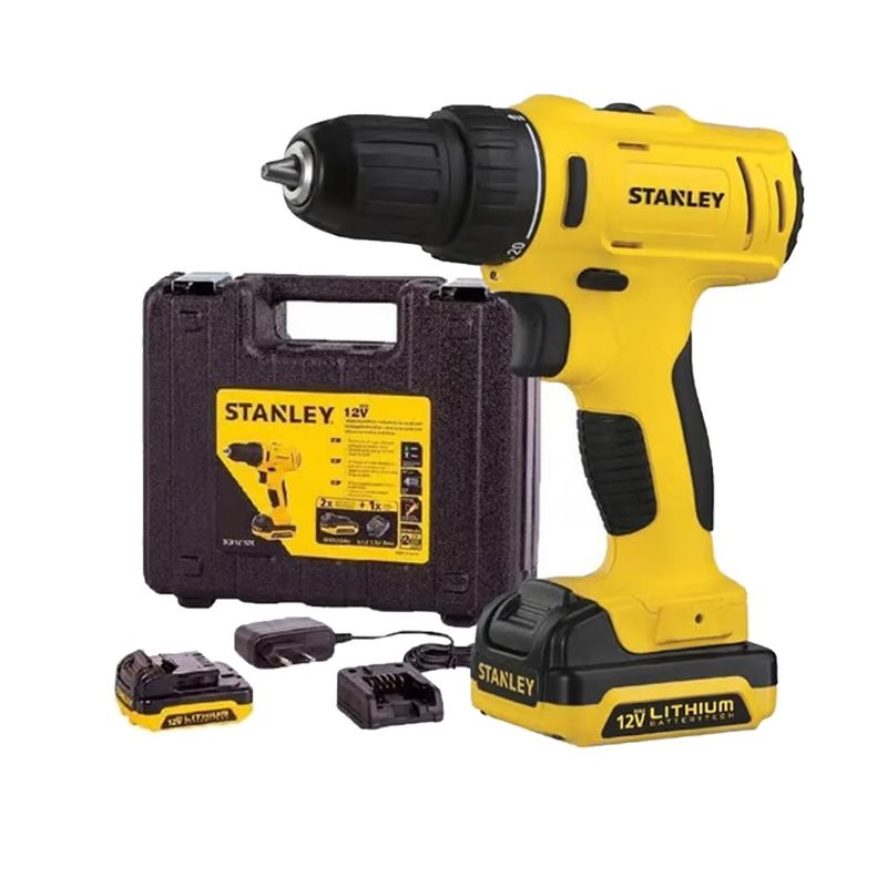 STANLEY - Taladro atornillador inalámbrico stanley 12v scd121s2k-b2
