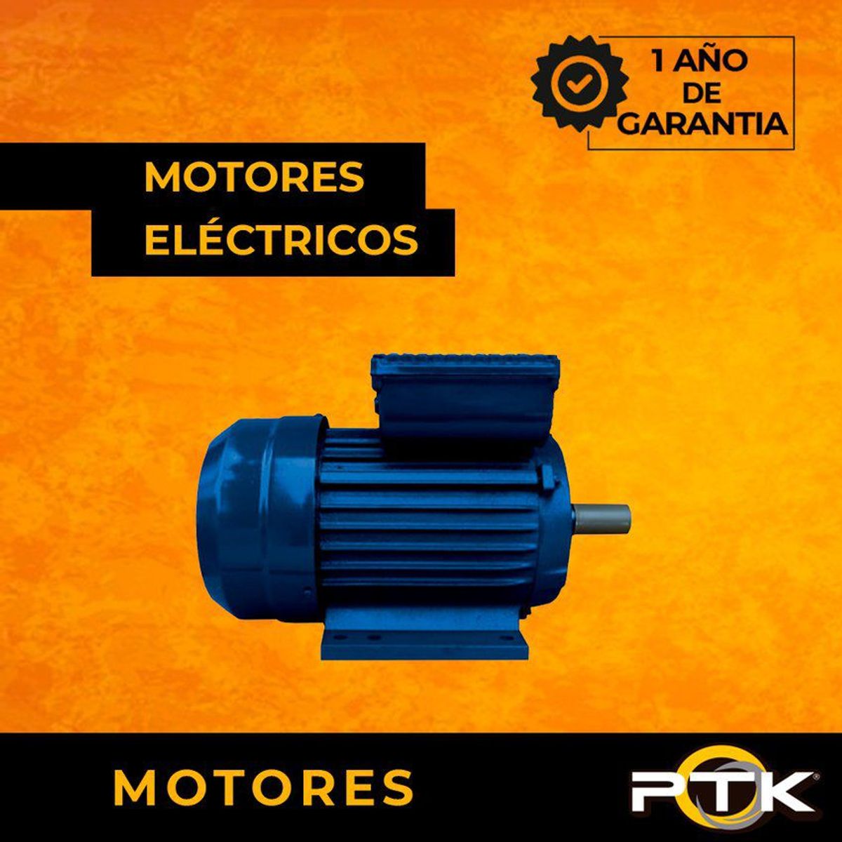 PTK - Motor electrico ptk 1 hp 2800 rpm de alta fierro fundido