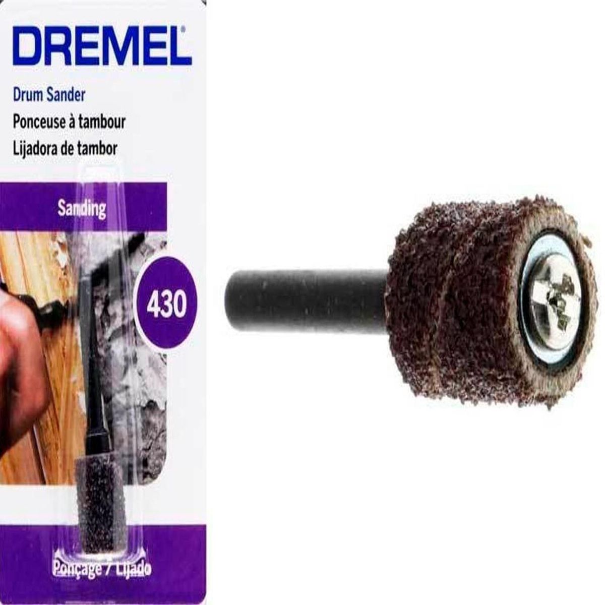 DREMEL - Vástago Portalija + Banda de Lija 1/4 Grano 60 Dremel 430