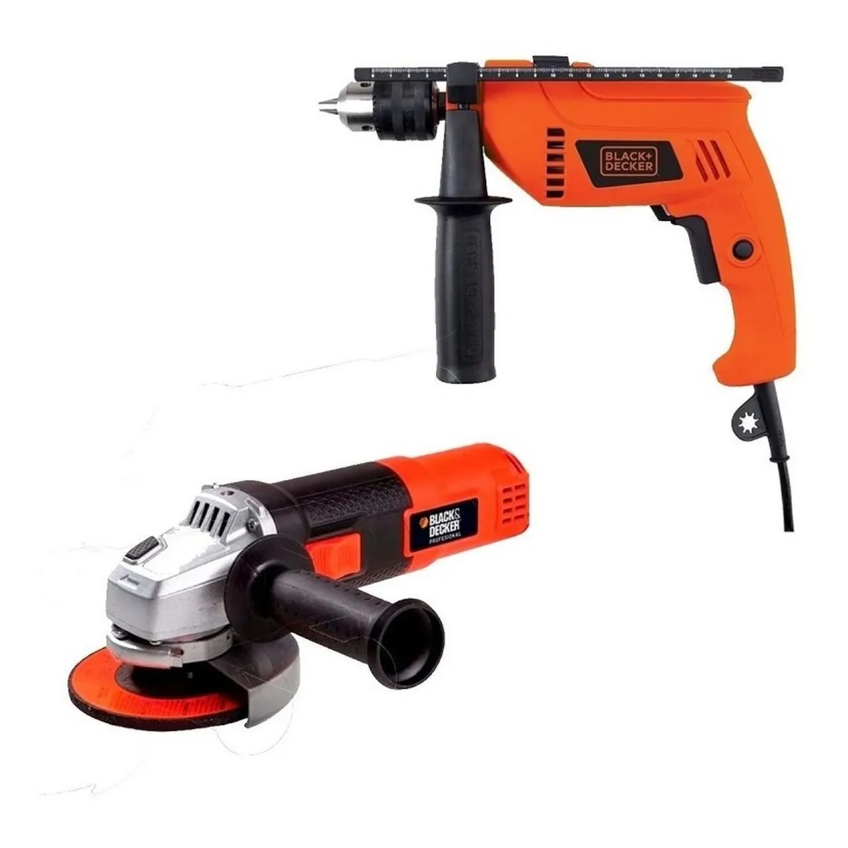 BLACK+DECKER - Taladro percutor 12 650w hd650 + amoladora 4-12 820w g720 hd650-k1.