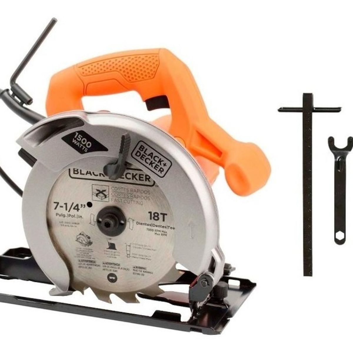 BLACK+DECKER - Sierra Circular 184mm 1500w 62mm Black + Decker Cs1024-b2c