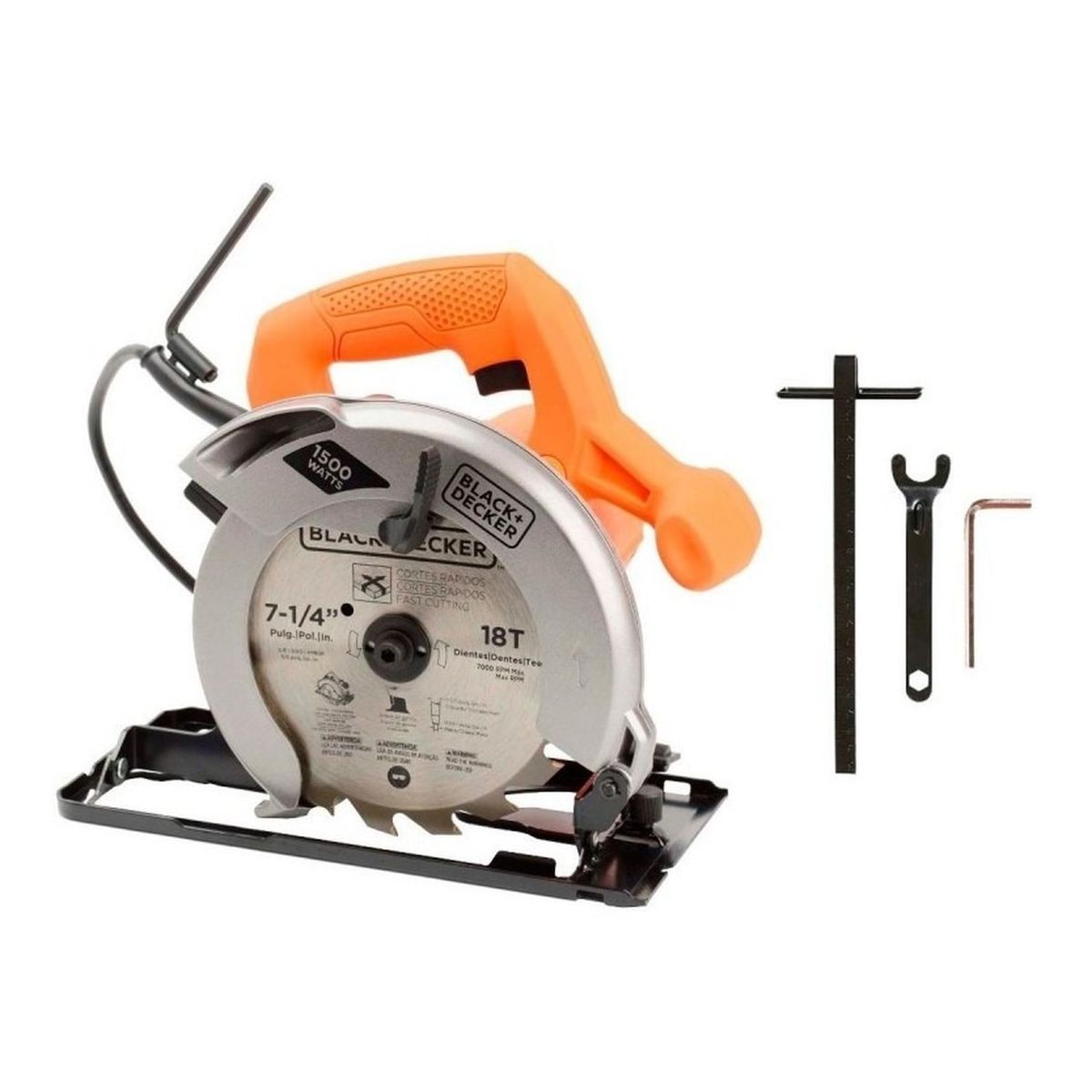 BLACK+DECKER - Sierra Circular 184mm 1500w 62mm Black + Decker Cs1024-b2c