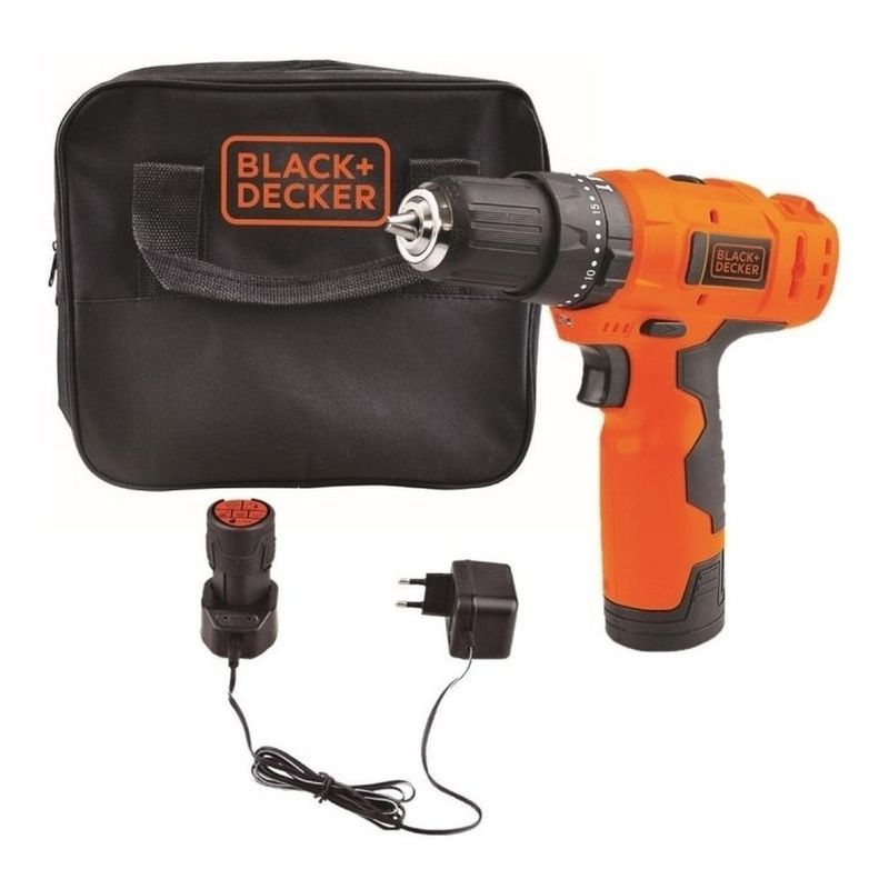 BLACK+DECKER - Taladro percutor 38- 12v black  decker hp12-b2c..