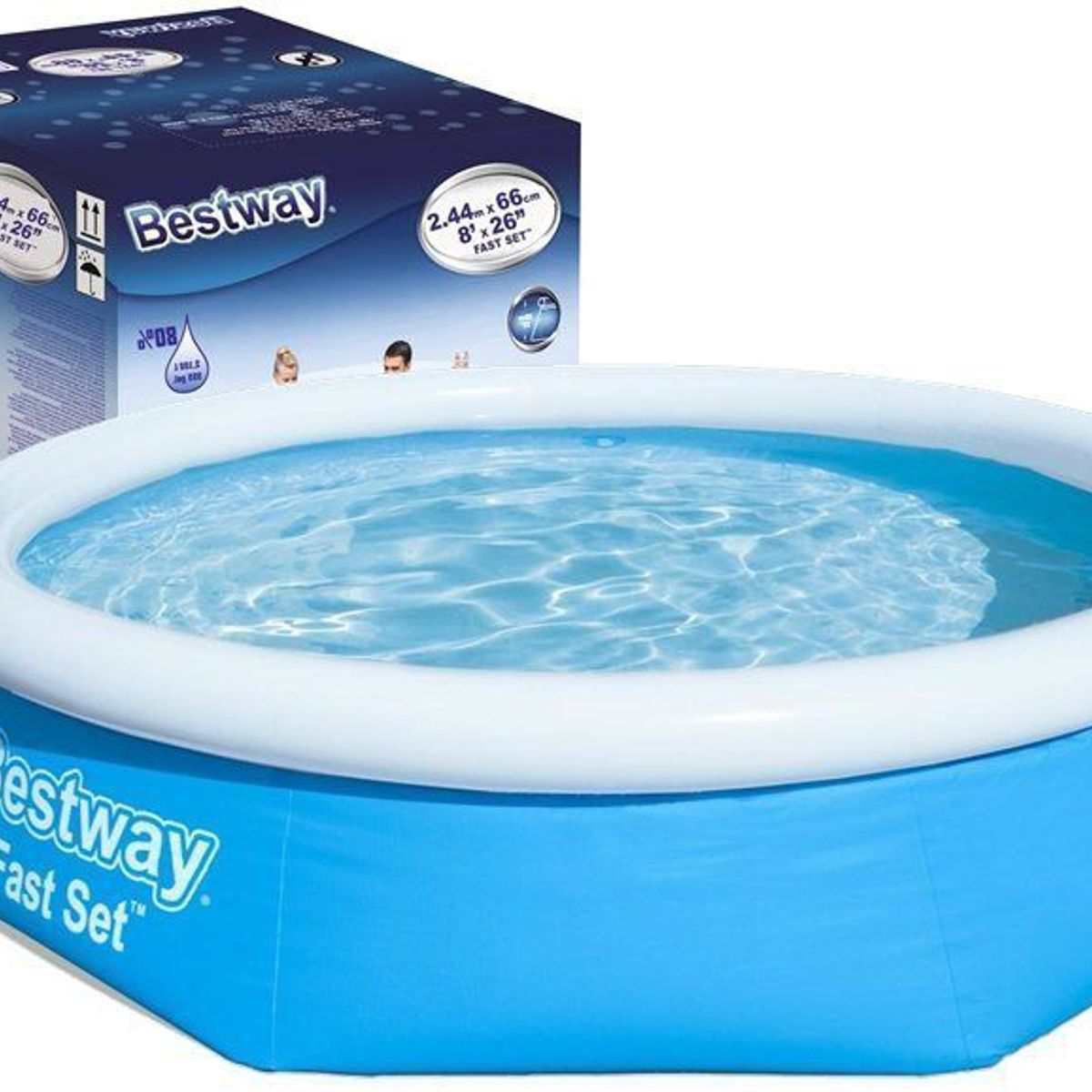 BESTWAY - Bestway - Piscina con borde inflable de 244CM X 66CM