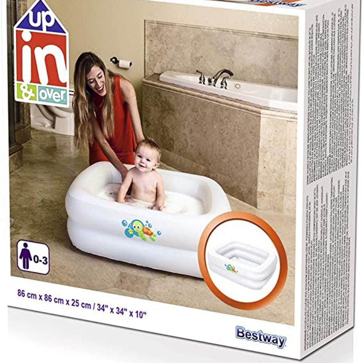 BESTWAY - BESTWAY - Piscina inflable Infantil Bañera Bebé  86x86x25CM.