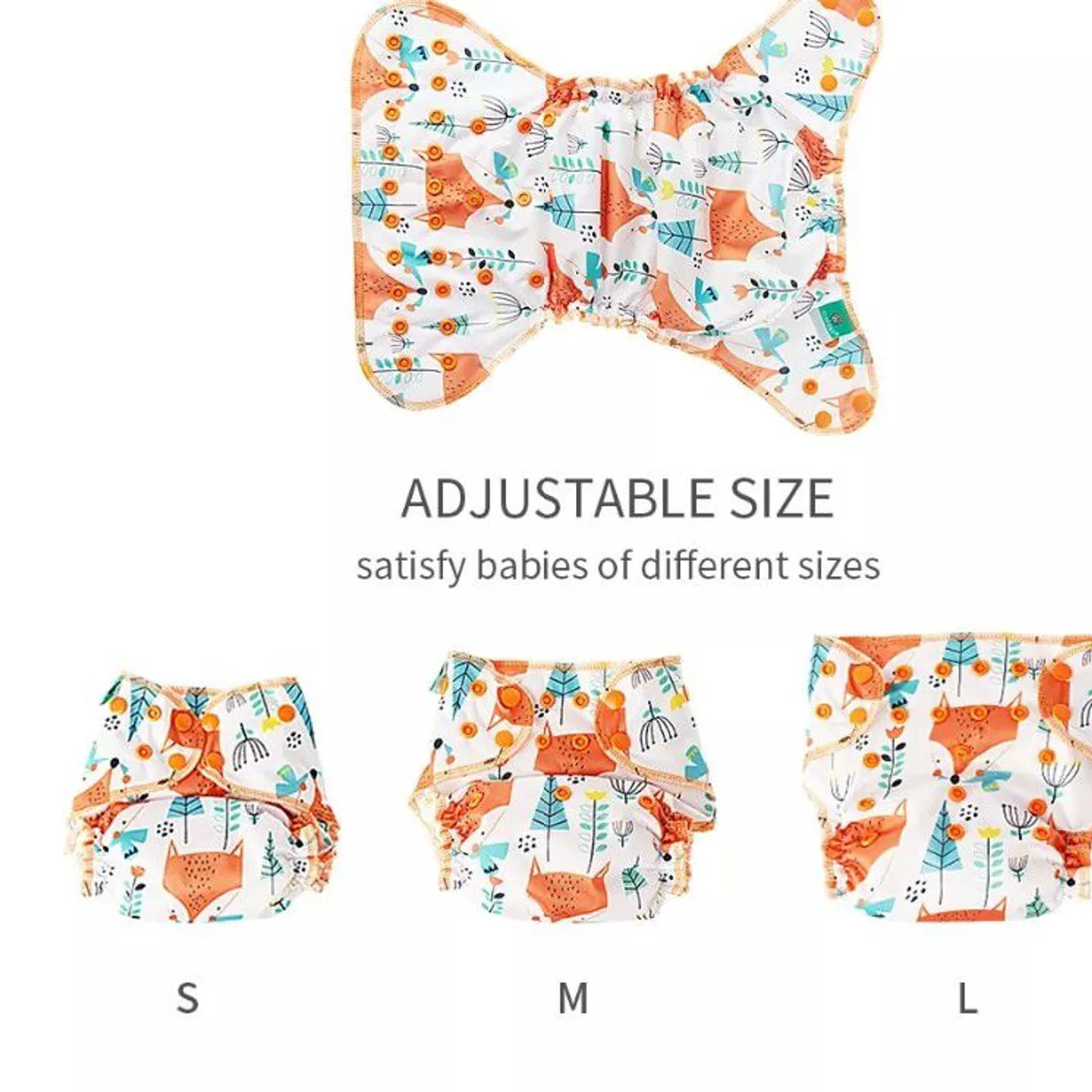 GENERICO - Pañal Ecológico de Tela Algodón de Bambú Elinfant AI2