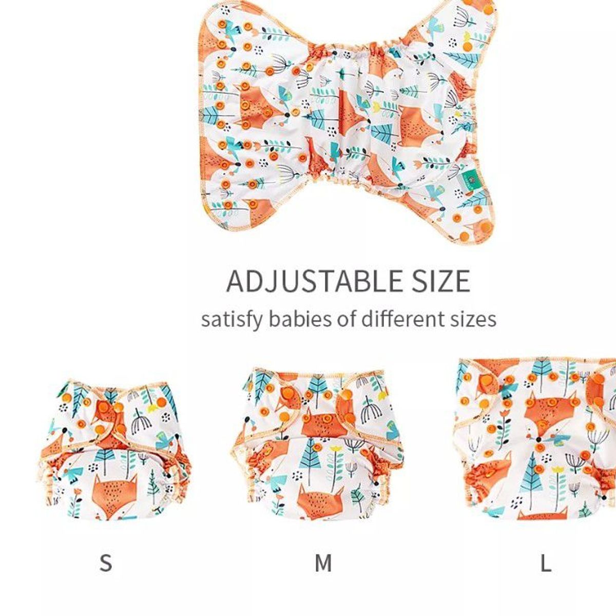 GENERICO - Pañal Ecológico de Tela Algodón de Bambú Elinfant AI2