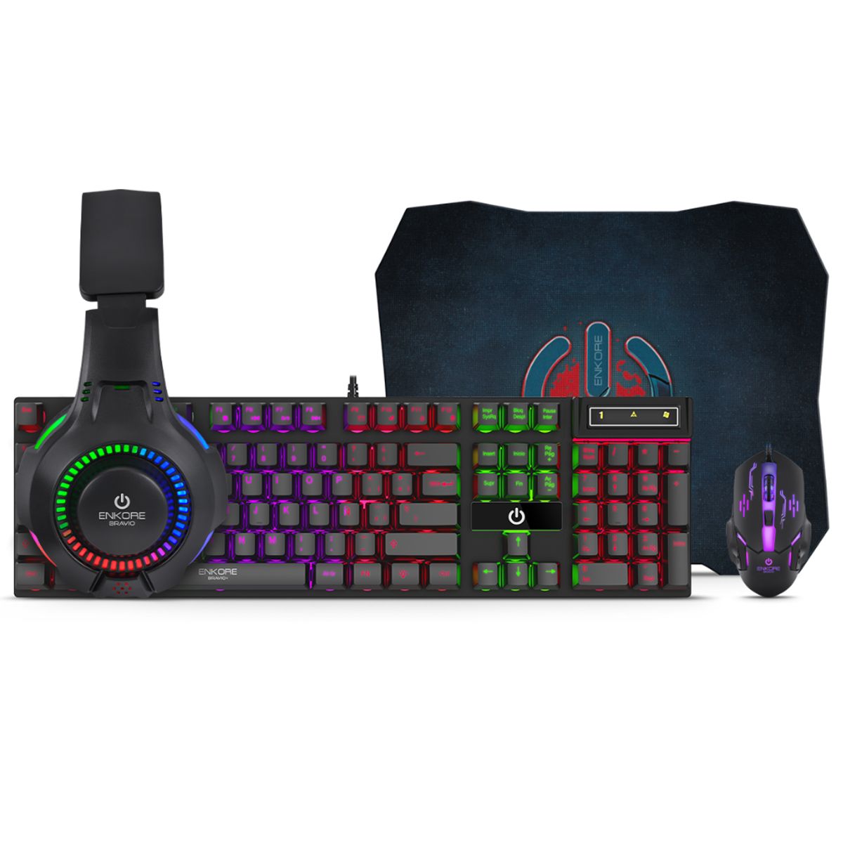 ENKORE - Combo Gamer Enkore 4 en 1 Bravio 4 ENT G1000-4