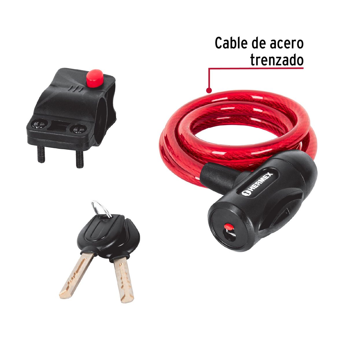 TRUPER - Candado Cadena para Bicicleta con llave 12 mm Hermex
