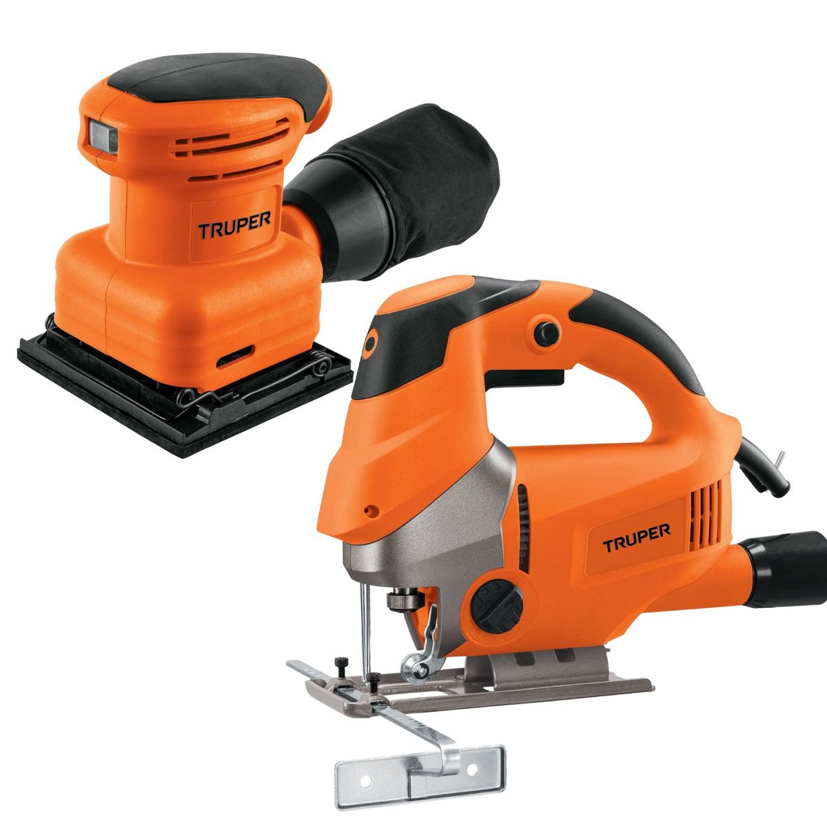 TRUPER - Lijadora Orbital 200W y Sierra Caladora Profesional 750W Truper