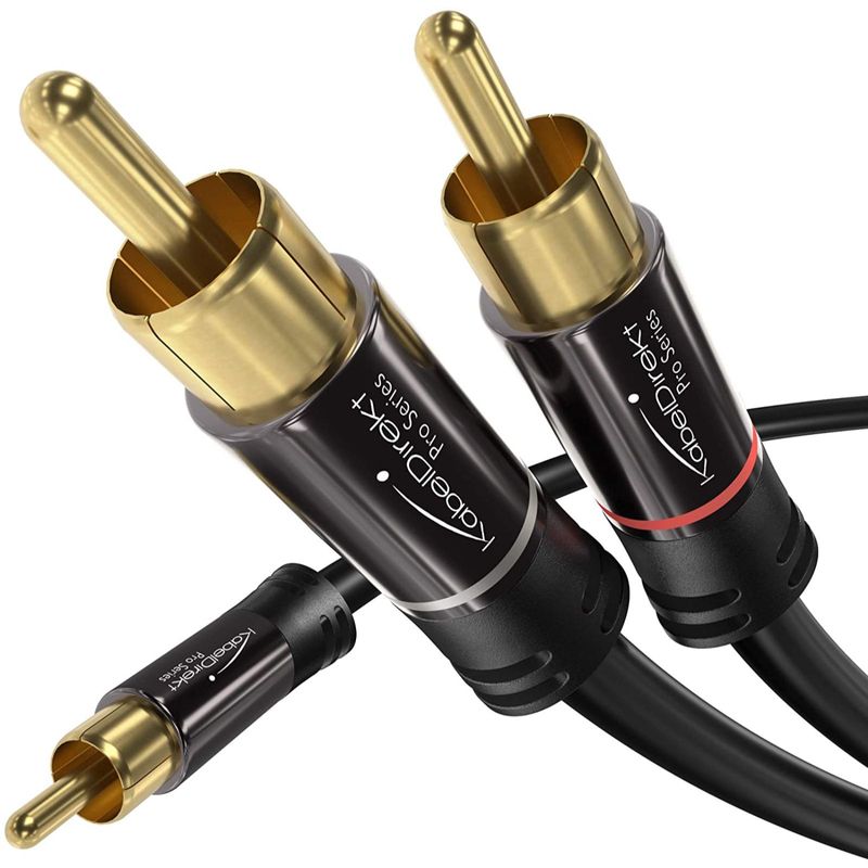 GENERICO - KabelDirekt Cable blindado Rca en "Y" Macho, audio HiFi 1 a 2 Rca 3mts