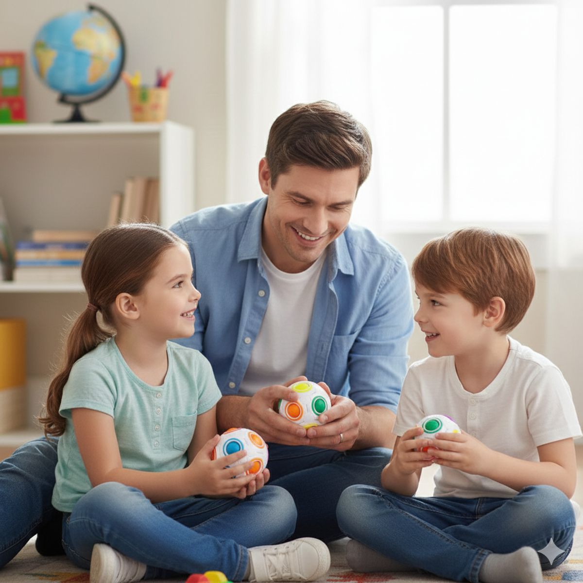 GENERICO - Bola mágica Rompecabeza Antiestrés Fidget Arcoiris