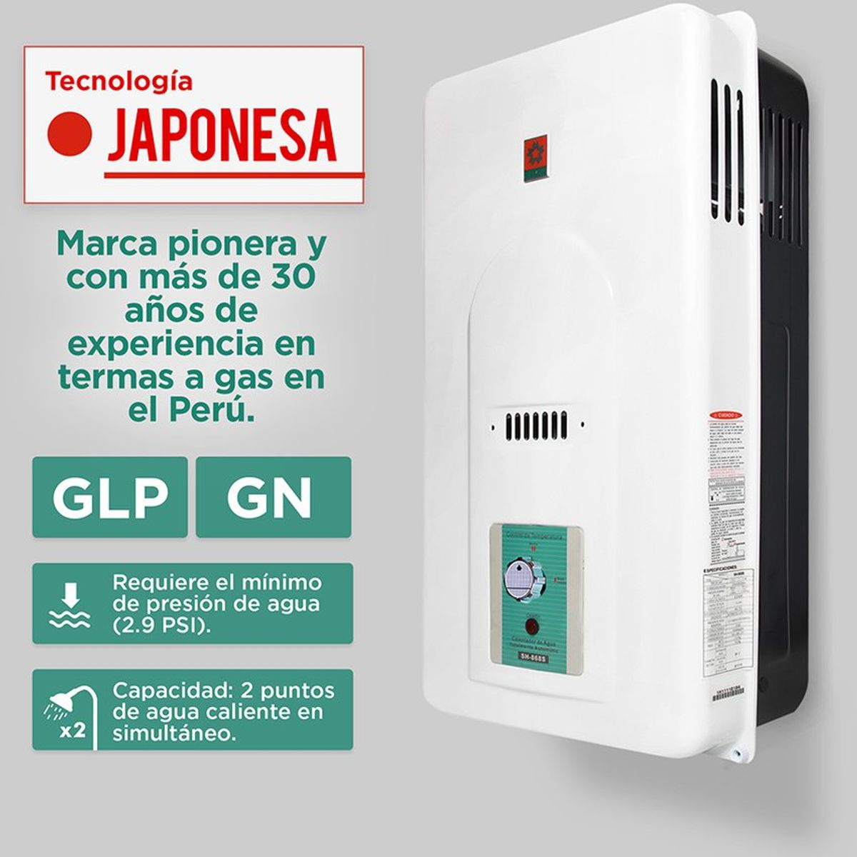 SAKURA - Terma A Gas 10L Sakura SH-868S KIT