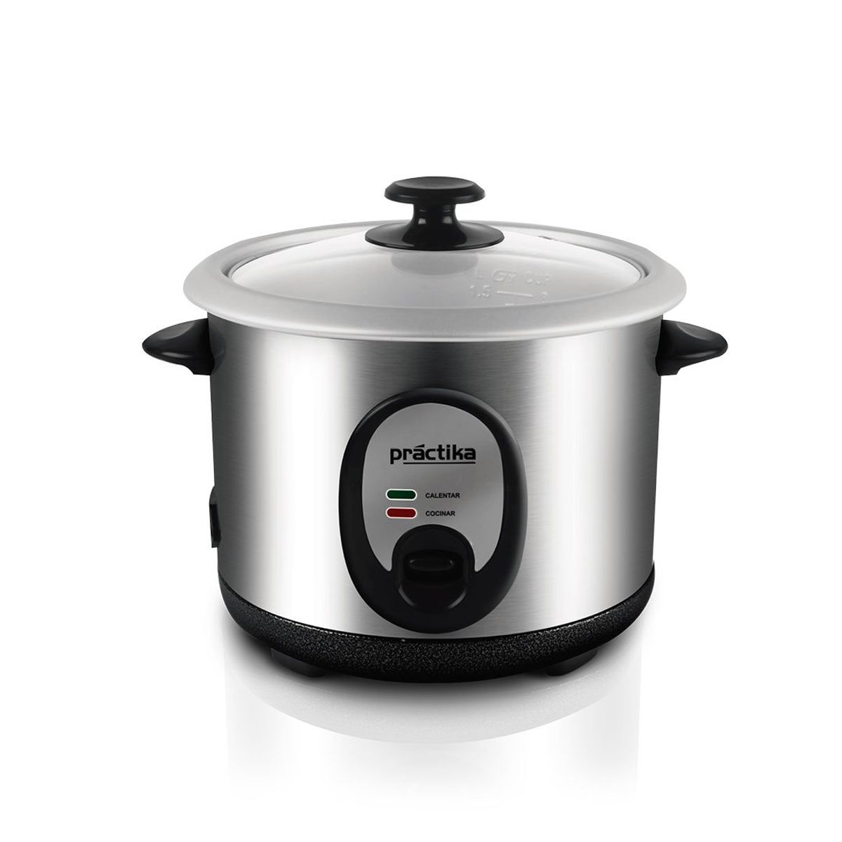PRACTIKA - Olla arrocera practika 1.5 lts  Pom1k gris-negro