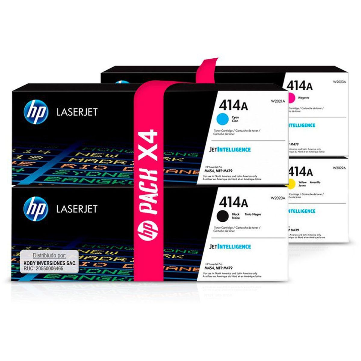 HP - Hp 414a pack x4 toner  para m454dw m479fdw - c + m + y + bk